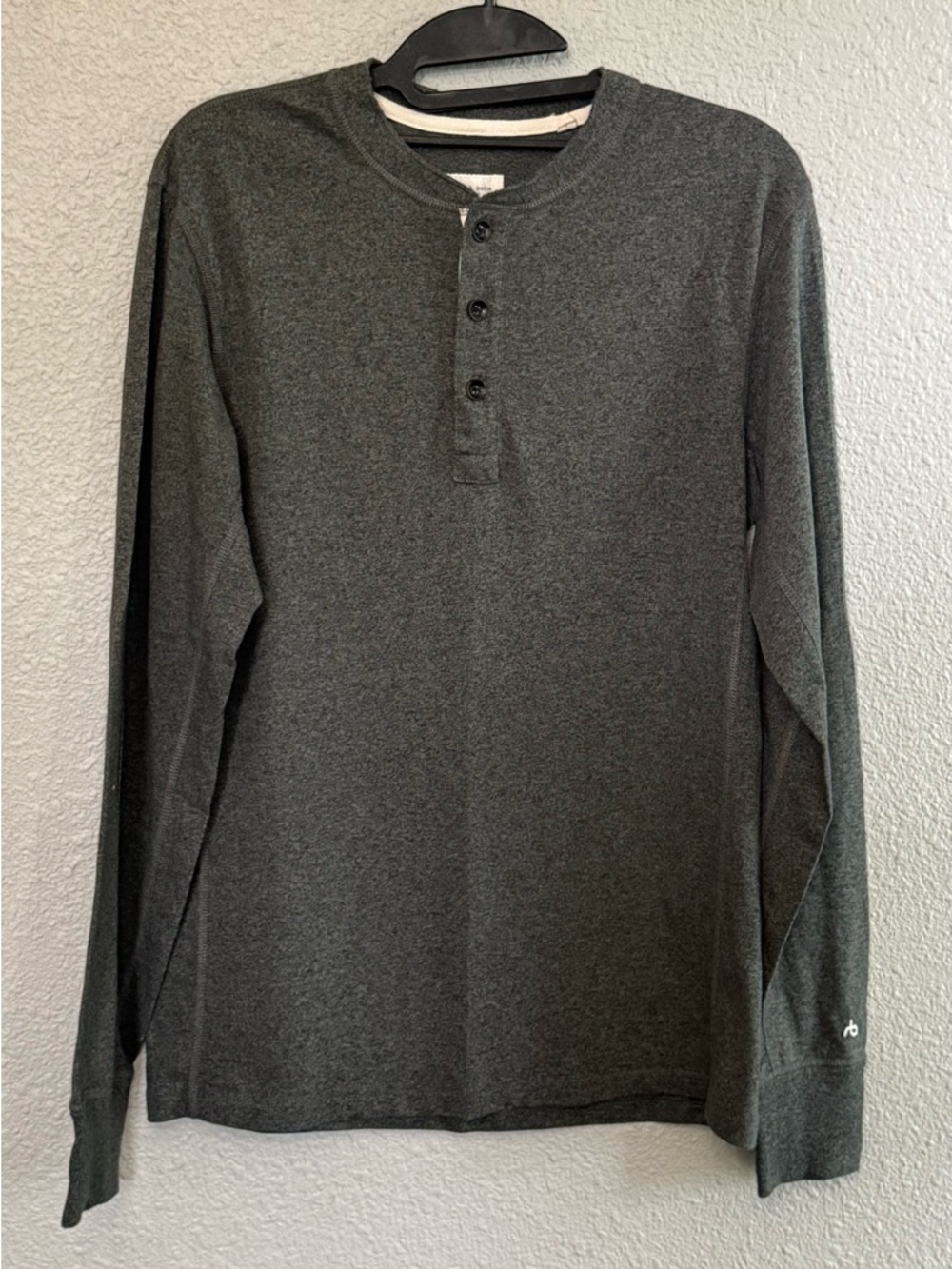 Rag & Bone | Classic Flame Henley Long Sleeve Shirt | Size Small